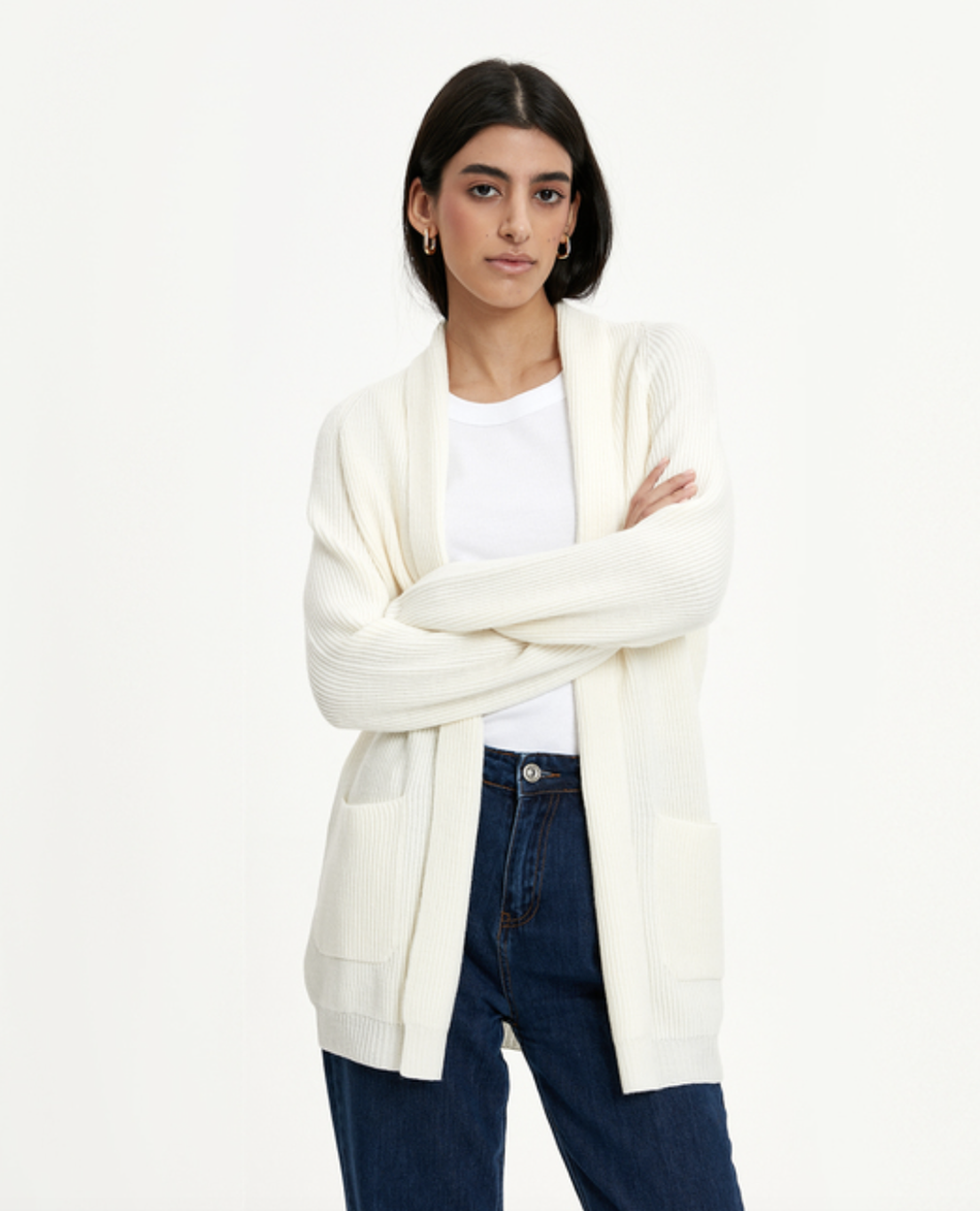 Кардиган-жакет с карманами