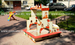 Песочный дворик с горкой «Кронштадт»