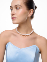 Колье с буквами "Love" из жемчуга Gold