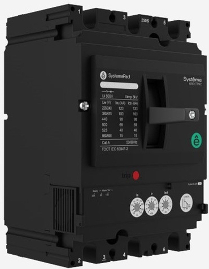 Автоматический выключатель в литом корпусе Systeme Electric SPC630N600L3DF