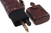 Тубус для кия "Classic ZG22" (2/2, натуральная кожа)