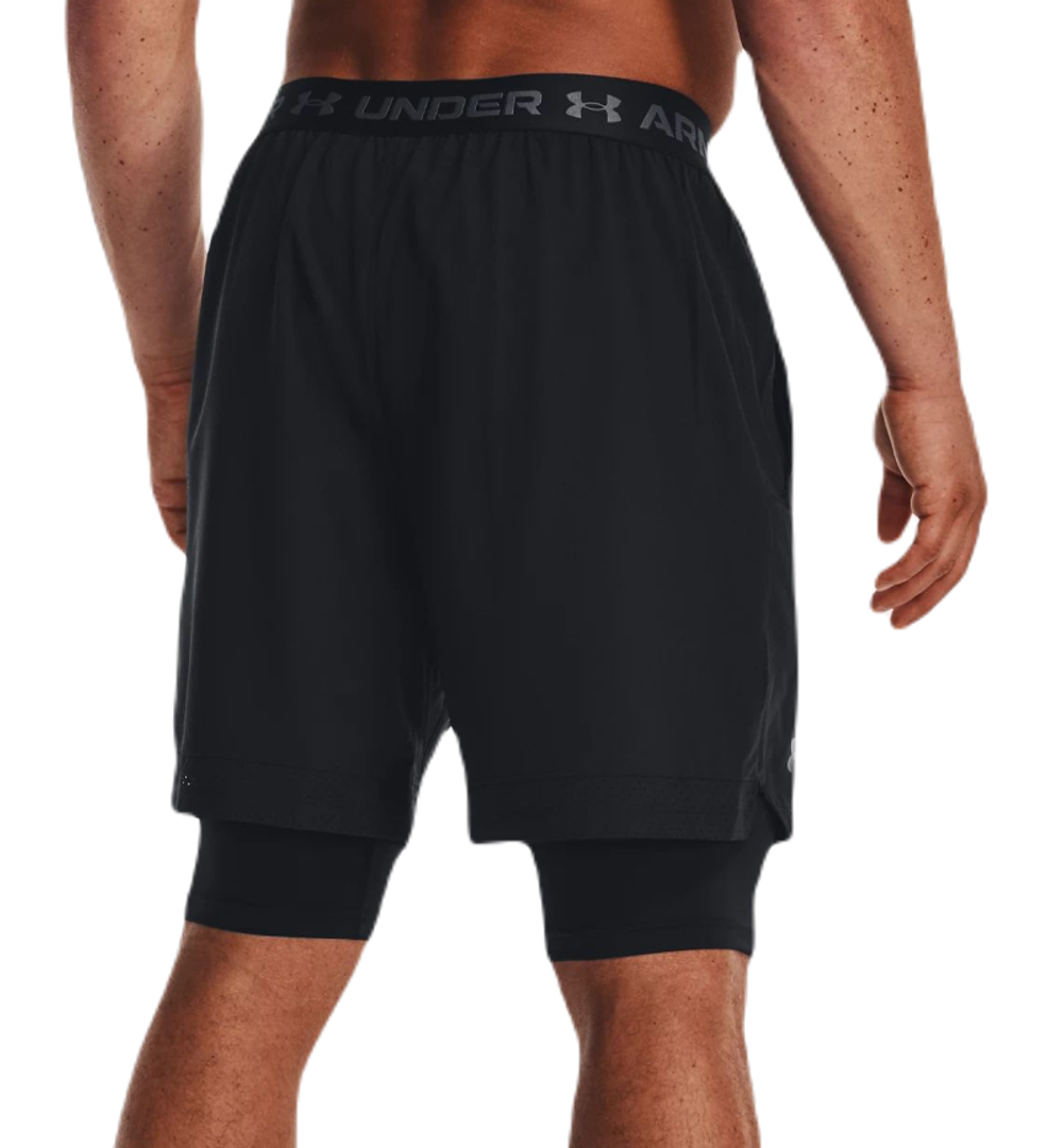 Теннисные шорты Under Armour Vanish Woven 2-in-1 Shorts - black/pitch gray