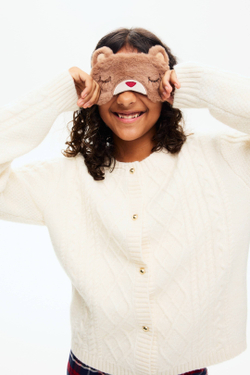 H&M Кардиган ажурной вязки, кремовый