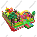 Коммерческий надувной батут "Маша и Миша" 10*6*3 м