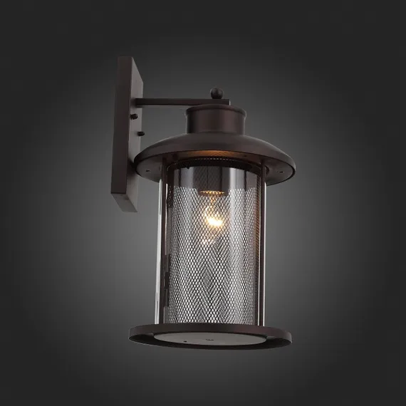 SL080.401.01 Светильник уличный настенный ST-Luce Темный кофе/Прозрачный, Темный кофе E27 1*60W LASTERO