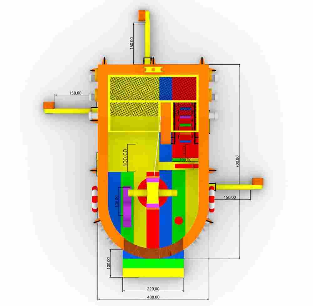 Коммерческий надувной батут «Веселый кораблик», 7*4*3,5 м.