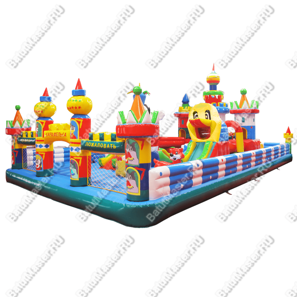 Надувной батут "Волшебный мир", 13*6*5,5 м