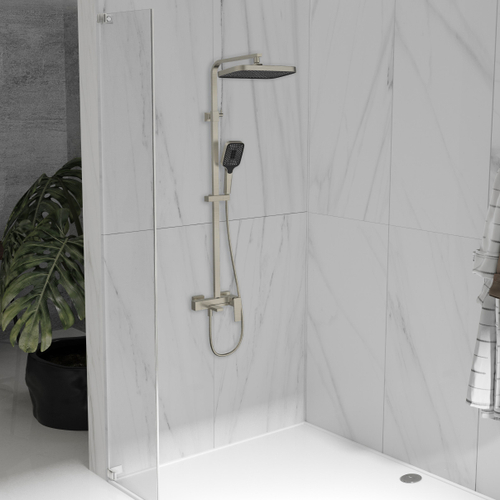 Душевая стойка Vincea Dice VSFS-4C12BN с изливом, брашированный никель