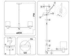 Ambrella Подвесная люстра Modern LH57043