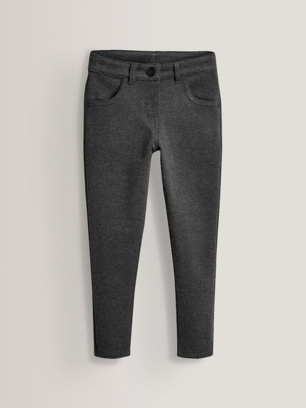 Брюки трикотажные школьные для девочки Next 758-072, Серый