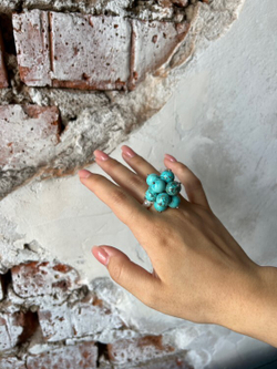 MANIOVICH Turquoise Flower Ring