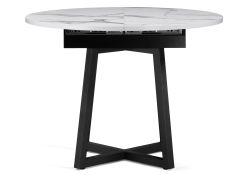 Деревянный стол Регна 100(130)х100х75 черный / белый