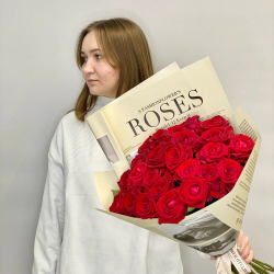 «25 Roses» букет из красных роз премиум