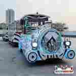 Безрельсовый паровозик «Зебралайт» 2 вагона, 25 мест, для парка