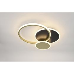 Светильник потолочный светодиодный ЭРА Модерн City CLL-1-60-RC BK+GD с ДУ 60W 3000-6500К черный/золото | Светильники SPB-6 с ДУ