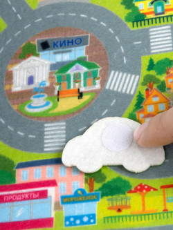 Набор из фетра на липучках ГОРОД. ТРАНСПОРТ.