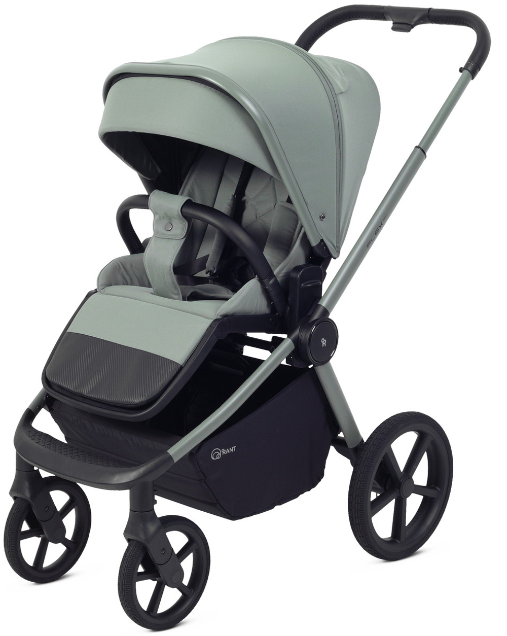 Детская коляска Rant Flex Therm Soft 4 в 1 с автокреслом Miro Black и база Forest Green