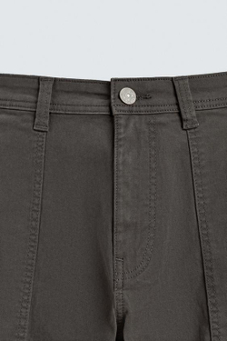 ZARA БРЮКИ КАРГО RELAXED FIT, ТЕМНО-СЕРЫЙ