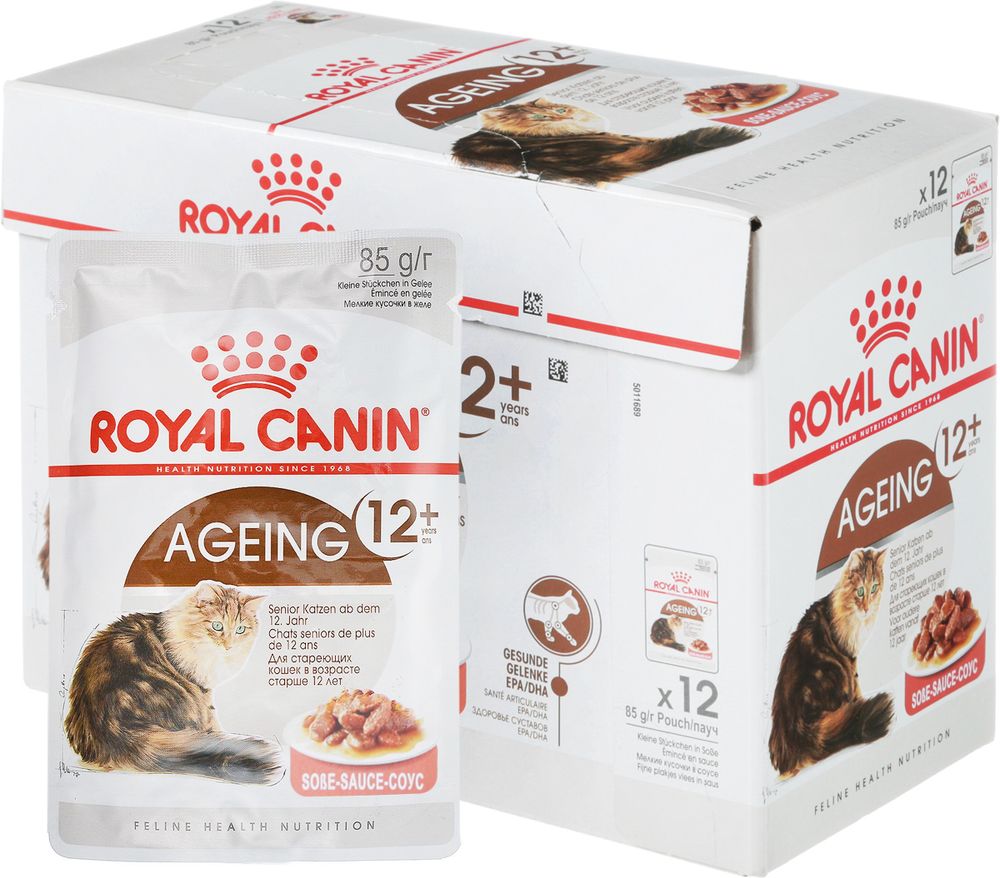 Влажный корм Royal Canin Ageing 12+ для пожилых кошек, в соусе, 28 шт x 85 г Влажный корм Royal Canin Ageing 12+ для пожилых кошек, в соусе, 28 шт x 85 г