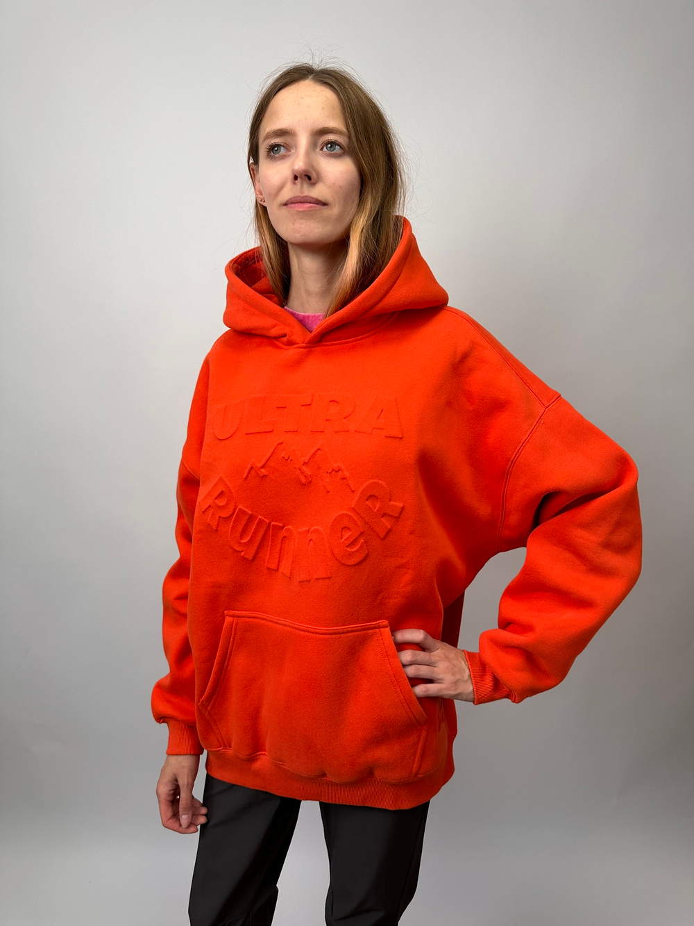 Oversize Худи " Ultra Runner " orange