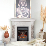 Каминокомплект Real Flame Athena Corner GR с очагом Majestic Lux Black (без пульта) (угловой)