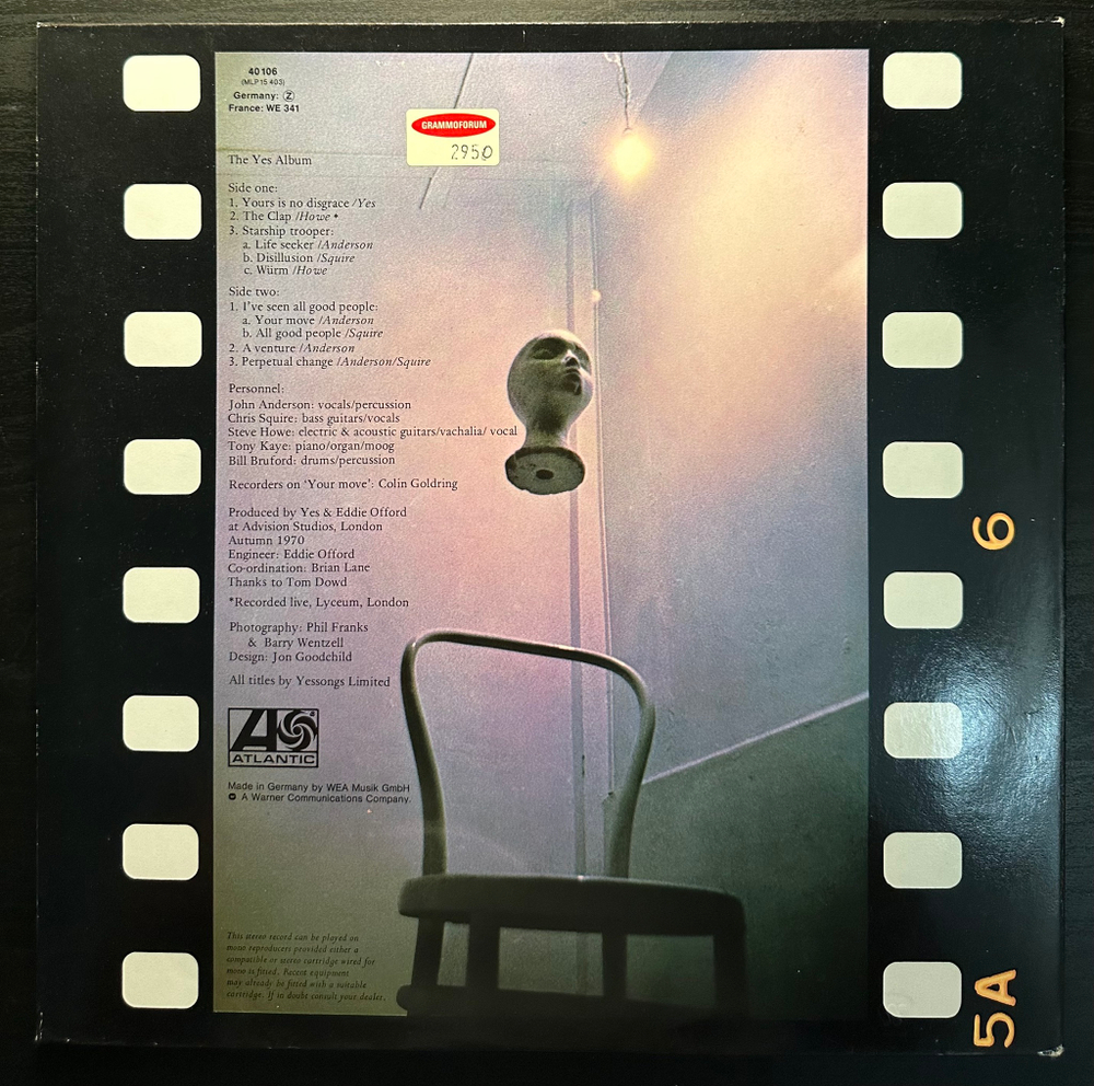 Yes - The Yes Album (Германия 1971г.)