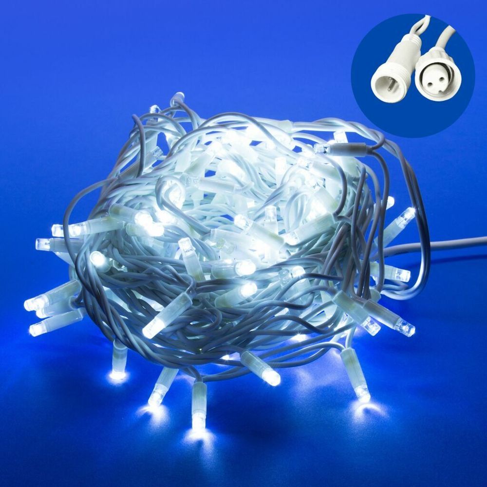 ULD-S1000-120/DWK WHITE IP67 Гирлянда светодиодная с контроллером, соединяемая, 120 светодиодов, длина- 10 м, цвет свечения- белый, IP67, провод белый