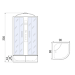Душевая кабина River Dunay XL 90x90 TH 10000006196 с поддоном
