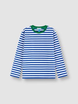 Лонгслив в полоску ВАСИЛЕК/ЗЕЛЕНЫЙ