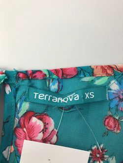 Сарафан Terranova синий с цветами 42 размер