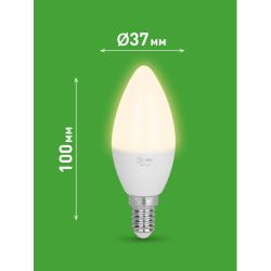 Лампа светодиодная ЭРА GREEN LINE LED B35-8W-830-E14 GL 8Вт свеча теплый свет E14 | Лампы cветодиодные Свеча (B/C)