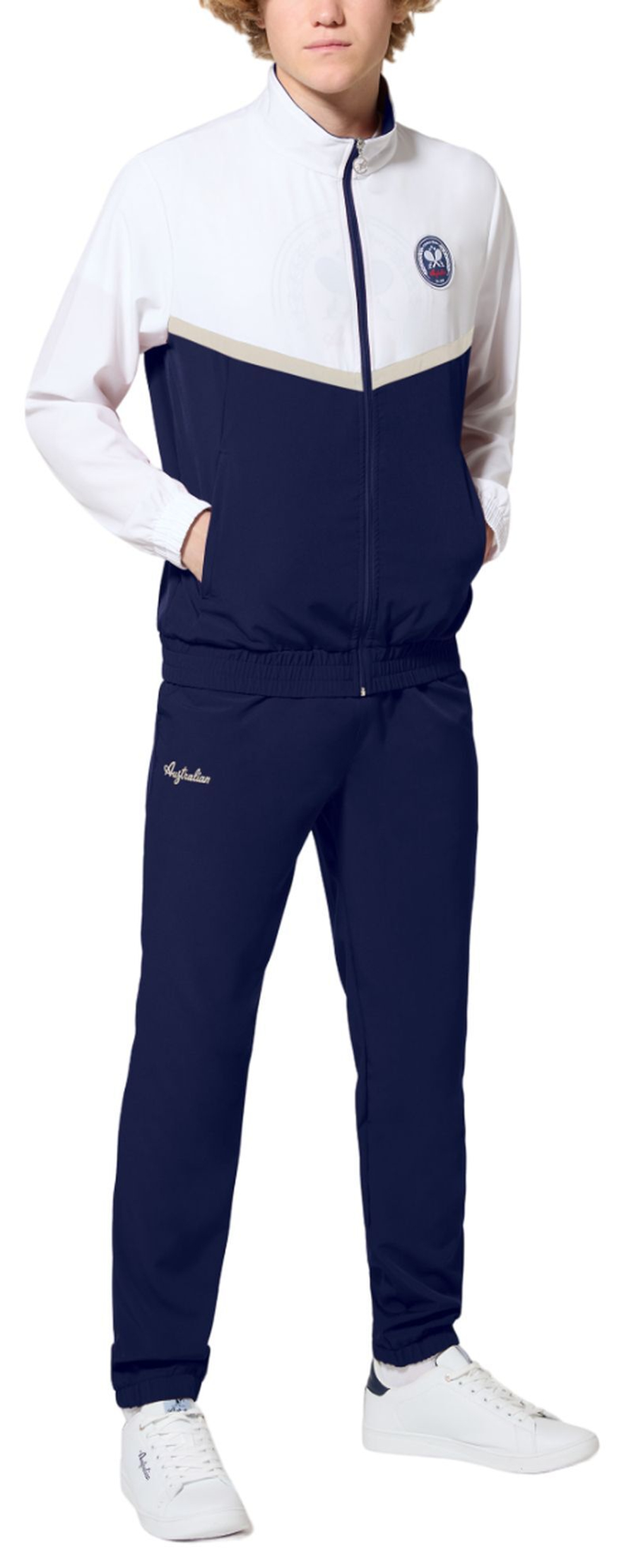 Мужской теннисный костюм Australian Slam Legend Tracksuit - синий космо/белый