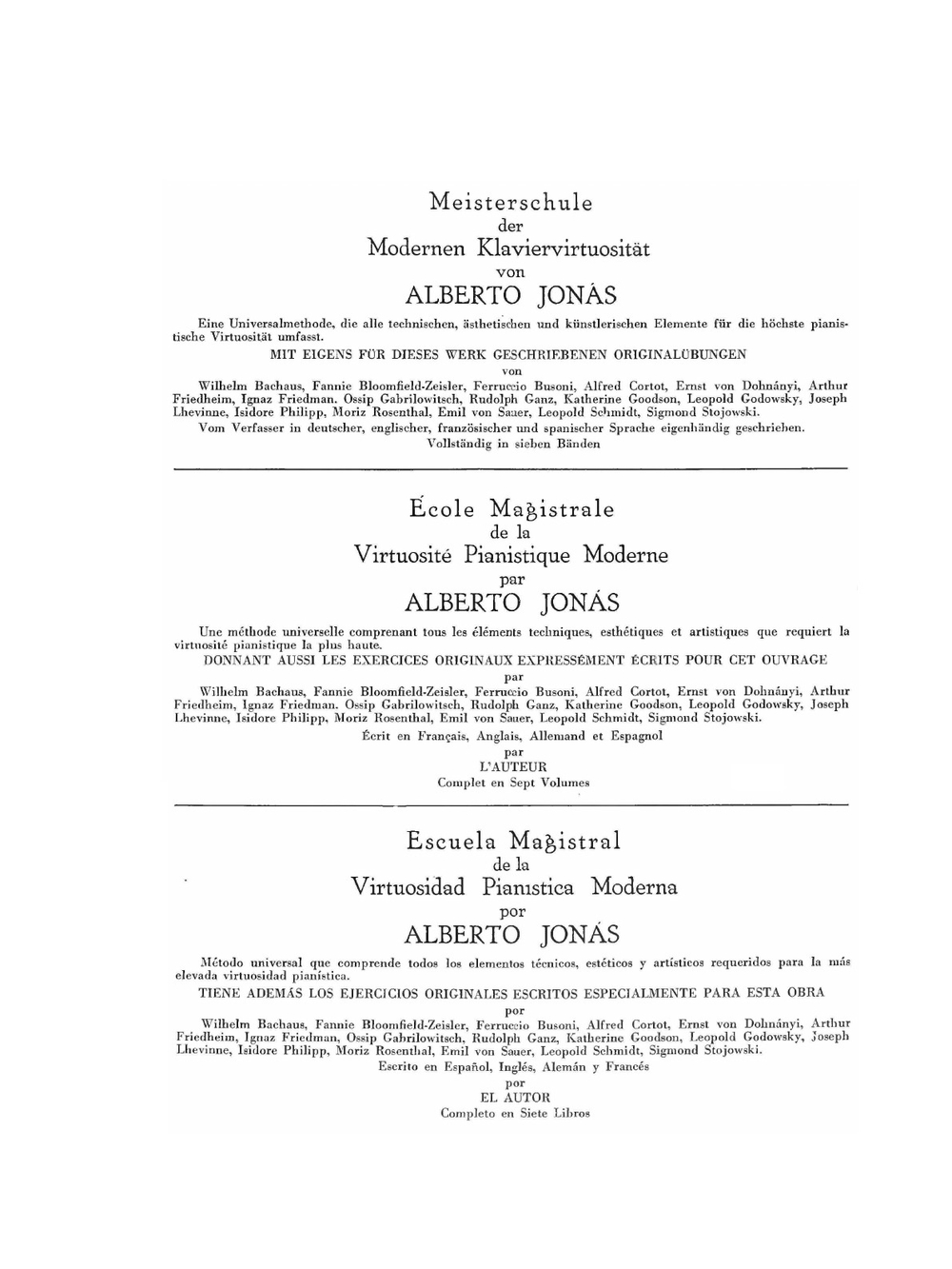 Master school of modern piano playing virtuosity. Volume 4 | Alberto Jonás