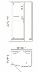Душевая кабина Orans Diamond 89105LSLH 120х90 профиль белый