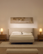 Изголовье Blok цвета экрю со съемным чехлом для кровати шириной до 160 см