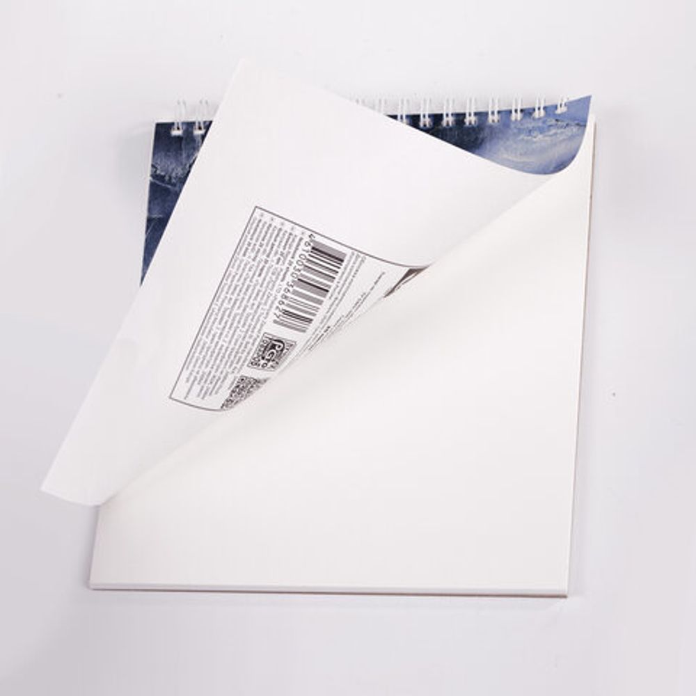 Скетчбук, каменная бумага 235 г/м2, 170х195 мм, 20 л., гребень, подложка, холодная фольга, "Мрамор", 98627