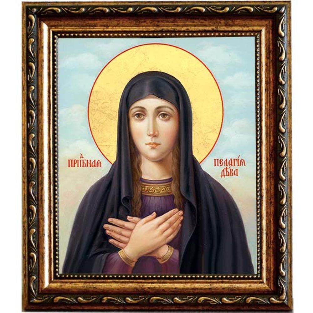 Пелагия Антиохийская, Елеонская, Палестинская, Преподобная. Икона на холсте.