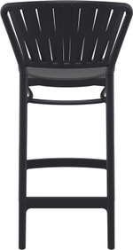 Стул пластиковый полубарный Siesta Contract Portofino, черный