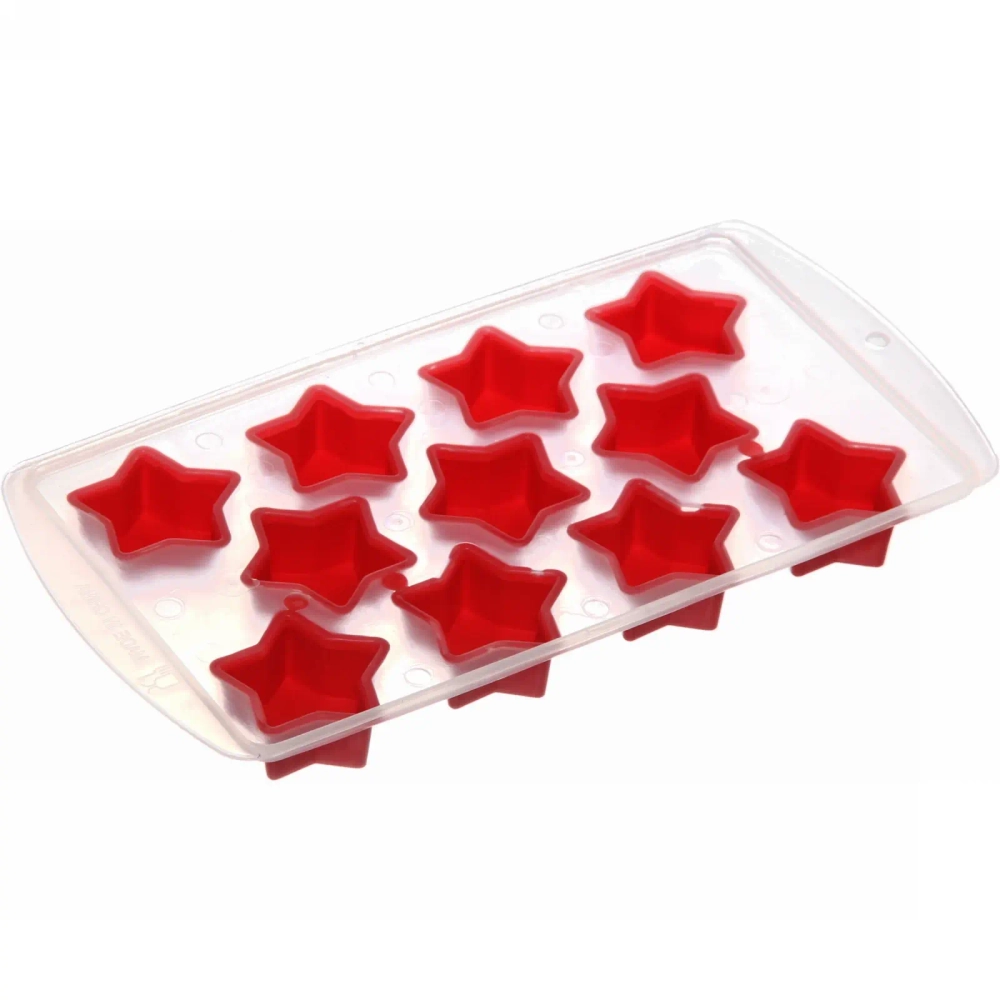 Форма для льда пластиковая с силиконом «Звездочки»