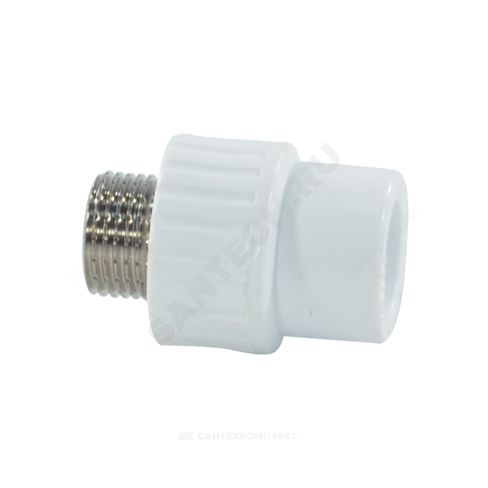 Муфта PP-R комбинированная белая Дн 20х1/2" НР RTP (РосТурПласт) 10662