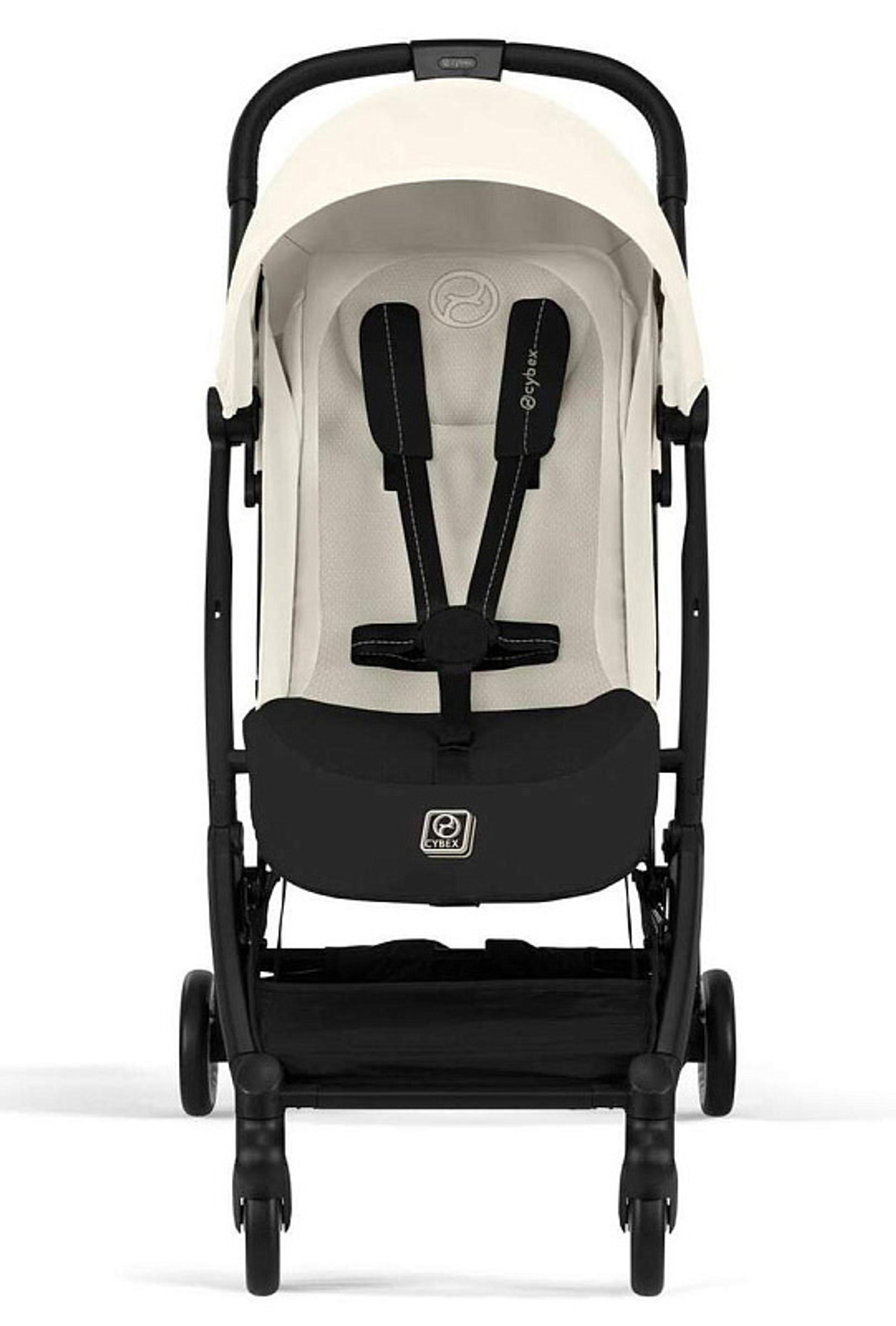 Прогулочная коляска Cybex Orfeo BLK Canvas White с дождевиком и бампером