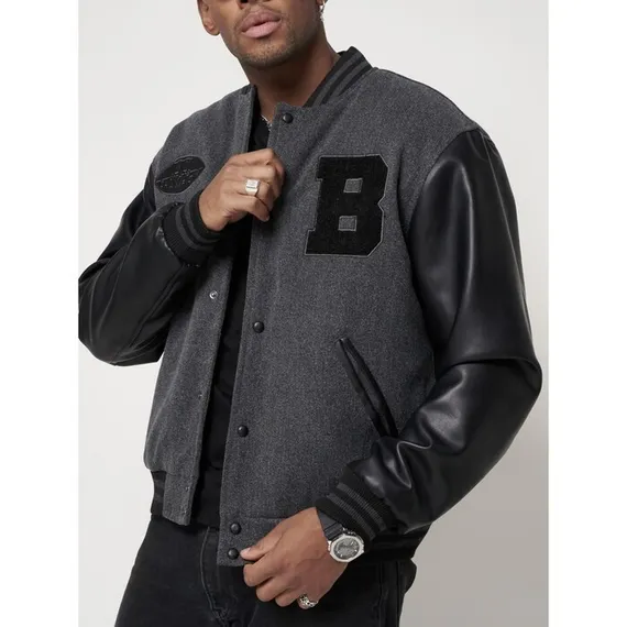 Бомбер мужской, цвет серый, размер 48