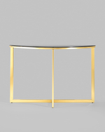 Консоль полукруглая АЛЬБА 115*30 золото стекло черное