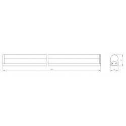 Линейный светодиодный светильник ЭРА LLED-01-12W-4000-W 12Вт 4000K L874мм с выключателем