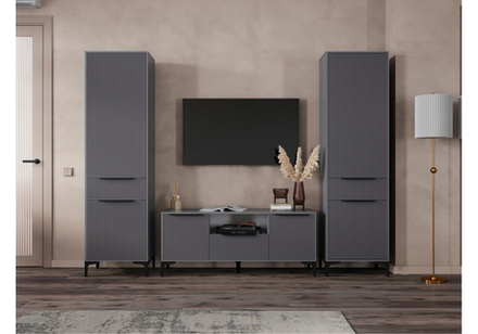 Готовая гостиная Woodville Иадама графит, графит софт  8