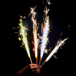 Свеча-фонтан с цветным пламенем, 10 см, 30 сек, 4 шт