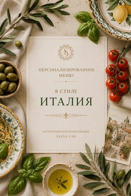 Персонализированное меню "В стиле Италия"