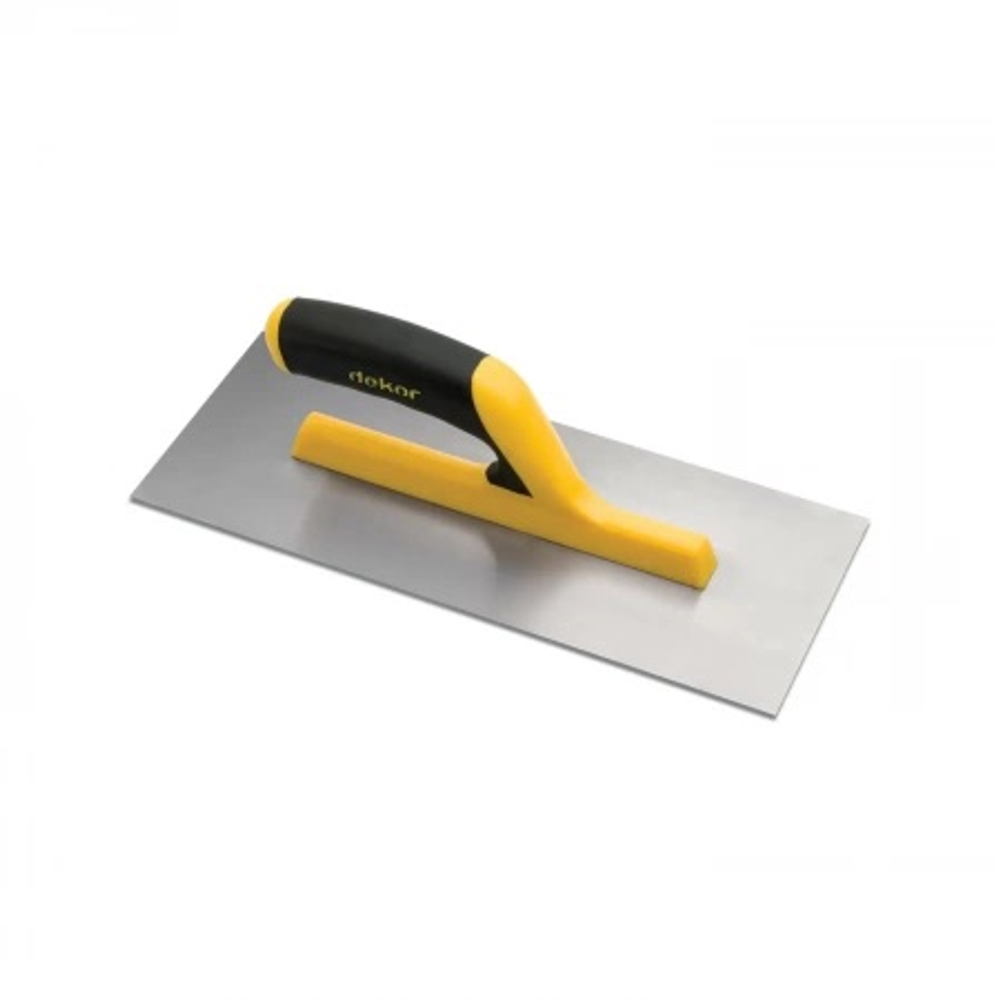 Гладилка зубчатая 350 мм "трапециевидный зуб" с открытой пластиковой ручкой Dekor 205