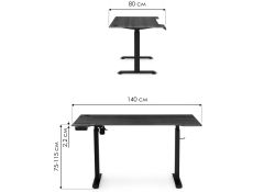 Компьютерный стол Маркос с механизмом подъема 140х80х75 дуб вотан / черный