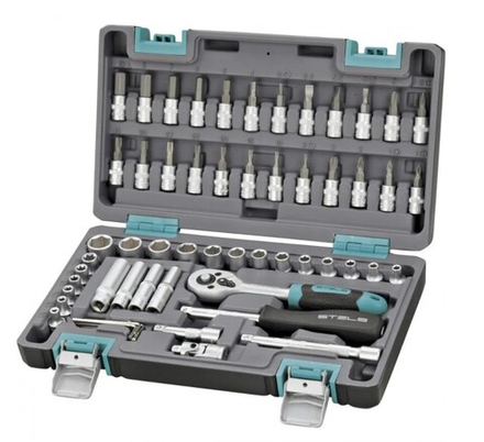 Набор инструмента STELS, CrV, S2, 57 предметов, 1/4"